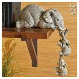 3 Pcs/set Cute Elephant Hug Baby Doll Resin...