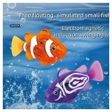 Baby bath light-up sensor electric small fish...