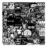 55 Pcs Rock Band Stickers - Cool Music-Themed...