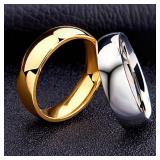 Simple 6mm Titanium Ring Women Men Prevent...