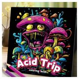 Mushroom World Colouring Book Adult Picture...