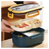 1200ML 2 Layer Bento Lunch Box With Spoon Fork,...