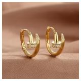 Charming Shiny Crystal Round Hoop Earring For...