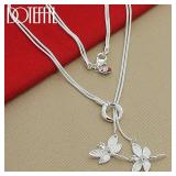 DOTEFFIL 925 Sterling Silver Two Dragonfly...
