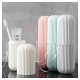 Travel Toothbrush Box Vertical Stripe Portable...