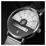 Unique Business Men Watch Fashion Auto Date...