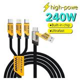 3 In 2 240W Fast Charging Cord For Micro USB...