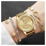 4PCS/Set Fashion Rhinestone Women Watches...