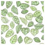 50Pcs Acrylic Mini Tree Leaf Beads Unique Loose...