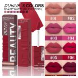 DUNUF Matte Velvet Lip Gloss, 3D Plumping &...