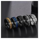 Cool Stainless Steel Rotatable Men Ring High...