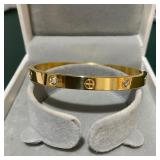 2023 New Design Gold Color Zircon And Cross Nut...