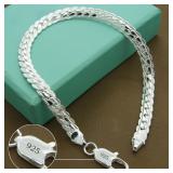 925 Sterling silver plated Bracelet 6mm 20cm...