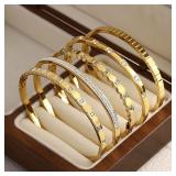Greatera Trendy Gold Plated 316L Stainless...