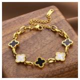 Women's Fashion Titanium Steel Four-leaf Clover...