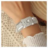 2025 New Gorgeous Square Rhinestone Open Ladies...