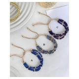 Bohemian handmade colorful crystal beaded...