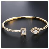 Luxury Geometry Gold Color Cuff Bangles For...