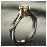 18K Gold (plated) Ring for Women Moissanite...