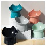 1pc WhiskerWare Elevated Cat Bowl, Anti-Tip...