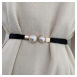 Elegant Vintage Pearl Waist Chain Belts Women's...