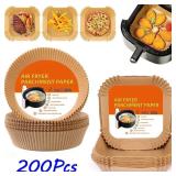 200Pcs round Air Fryer Baking Paper Non-Stick...