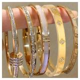 ZAKOL 1pc Random Sparkling Zirconia Inlaid...