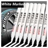 3 PCs White Marker Pen Set Waterproof Permanent...