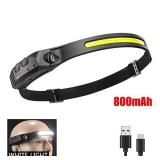 USB Rechargeable COB LED Induction Headlamp...