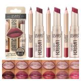 USHAS 12 Color Lip Liner + LIPSTICK Set Easy...
