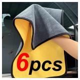 6pcs Microfiber Cleaning Towel Thicken Soft...