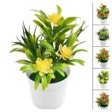 Artificial Flowers Plant Pot Simulate Fake...