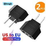 2 PCS Elough 4.0mm US To EU Converter Plugs...