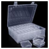 Bead Organizer Box 16Pcs Small Clear Plastic...