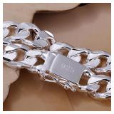 New High-end Women's Mens Fine silver plated...