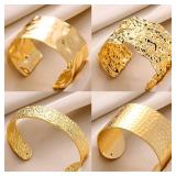 Classic Bump Pattern Openning Bangles Bracelet...