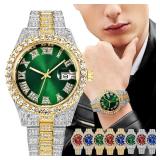 Luxury Hip Hop Stainless Steel Gold Color...