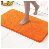 $25 MIULEE Orange Bathroom Rugs, Soft Large Absorb