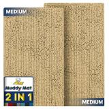 $46 Muddy Mat 2-Piece Beige Medium 30'X19' AS-SEEN