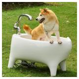 $339 ELLAI Freestanding Utility Sink White Ceramic