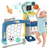 $90 Toddler Sports Toys, 5-in-1 Toddler Basketball