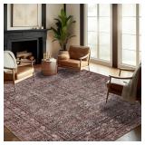 $170 Washable Area Rug 10'x14' Boho Design Non-She