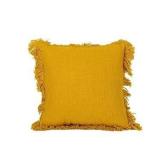 $140 18x18 Inch Hand Woven Fringed Throw Pillow Mu