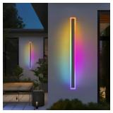 $136 RGB Outdoor Wall Lights, 2 Pack 40inch Long W