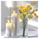 $98 36 Pack Clear Glass Cylinder Vases for Centerp