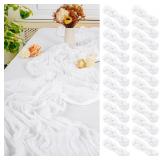 $46 24 Pack White Cheesecloth Table Runner,10FT Ga