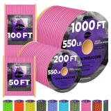 TECEUM 5/32' Paracord Rope 1000 1000ft / 200ft / 1