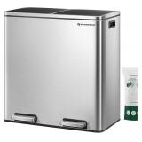 $140 SONGMICS Trash Can, 2 x 8 Gallon (2 x 30 L) G