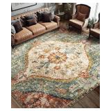 $125 9x12 Rug, Washable Vintage Boho Carpet, Non S