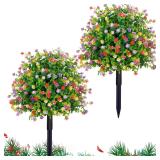 $40 Outdoor Artificial Eucalyptus Topiary Ball Tre